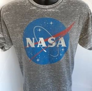 Men's NASA Fifth Sun Heathered Gray Short Sleeve L